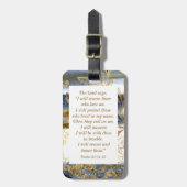 詩篇91:14-15主は私が聖書を救うと言われる ラゲッジタグ (正面縦)