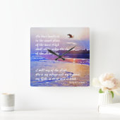 詩篇91:1-2秘密の場所に住む者 スクエア壁時計 (ホーム)