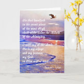 詩篇91:1-2 隠れた所に住む者 カード (黄色い花)