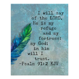 詩篇91:2聖書の聖句 フォトプリント           
