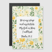 詩篇91:2 キリスト教のグリーティングカード マグネット招待状 (正面/裏面)