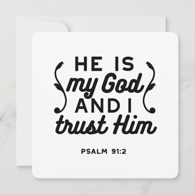 詩篇91:2 - 神を信頼する クリスチャン聖書の言葉 (正面)