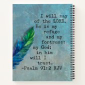 詩篇91:2 KJV聖書の聖句 ノートブック (裏面)
