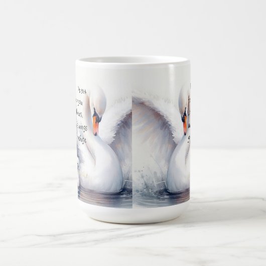 詩篇91:4ウィングス神の保護バイブル聖なる書物、 経典 コーヒーマグカップ (中央)