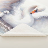 詩篇91:4ウィングス神の保護バイブル聖なる書物、 経典 シェルパブランケット (3/4)