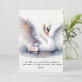 詩篇91:4ウィングス神の保護バイブル聖なる書物、 経典 シーズンカード (スタンド正面)