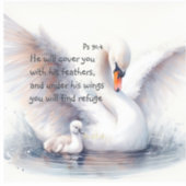 詩篇91:4ウィングス神の保護バイブル聖なる書物、 経典 シール (正面)