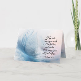 詩篇91:4彼は羽であなたを覆う カード