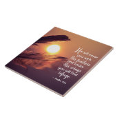 詩篇91:4彼は羽であなたを覆う タイル (側面)