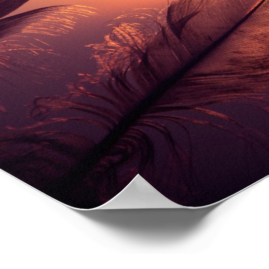 詩篇91:4彼は羽であなたを覆う ポスター (角)