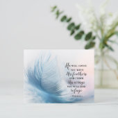 詩篇91:4彼は羽であなたを覆う ポストカード (スタンド正面)