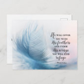 詩篇91:4彼は羽であなたを覆う ポストカード (正面/裏面)