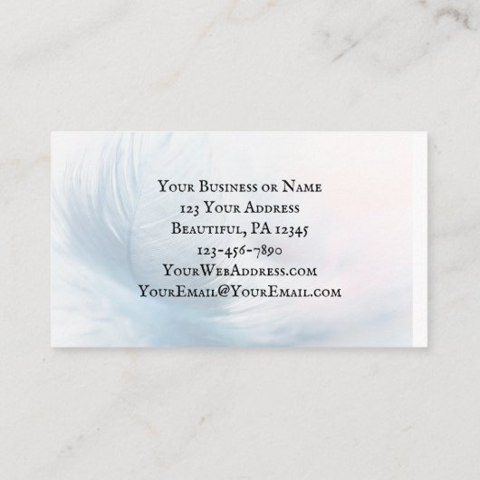 詩篇91:4彼は羽であなたを覆う 名刺 (裏面)