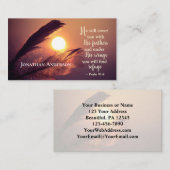 詩篇91:4彼は羽であなたを覆う 名刺 (正面/裏面)