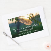 詩篇91:4彼は羽であなたを覆う 長方形シール (封筒)