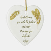 詩篇91:4翼の神の保護感動的 セラミックオーナメント (右)