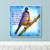 詩篇91:4誠実さ キャンバスプリント (インサイチュ (ウッドフロア))