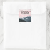 詩篇91:9-11あなたもしは主を皈依させる スクエアシール (バッグ)