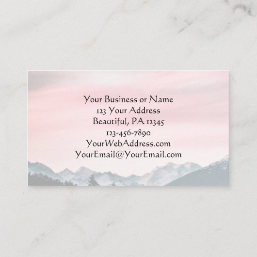 詩篇91:9-11あなたもしは主を皈依させる 名刺 (裏面)