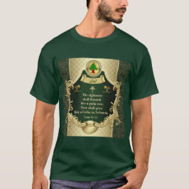 詩篇92:12 マロン派教会 レバノンの杉 Tシャツ