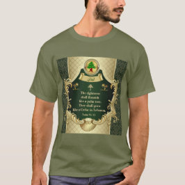 詩篇92:12 マロン派教会 レバノンの杉 Tシャツ