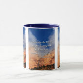 詩篇92:15聖書の詩Two-Tone Mug マグカップ (中央)