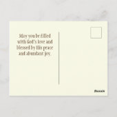 詩篇92:4主よ、あなたがたのために私を喜ばせた ポストカード (裏面)