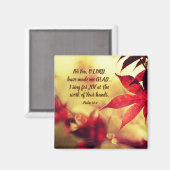 詩篇92:4主よ、あなたがたのために私を喜ばせた マグネット (正面/裏面)