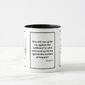 詩篇94:16 KJVバイブル聖句Two-Tone Mug マグカップ (中央)