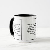 詩篇94:16 KJVバイブル聖句Two-Tone Mug マグカップ (正面左)