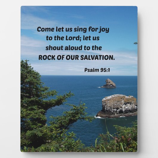 詩篇95来時6分礼拝で頭を下げて… フォトプラーク (正面)