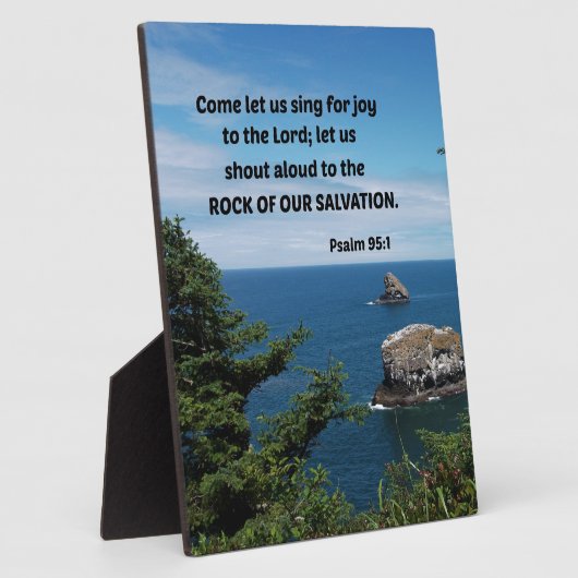 詩篇95来時6分礼拝で頭を下げて… フォトプラーク (側面)