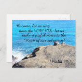 詩篇95:1よ来り、主に歌おう ポストカード (正面/裏面)