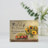 詩篇95:2感謝祭とともに彼の前に ポストカード (スタンド正面)