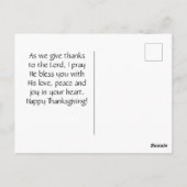 詩篇95:2感謝祭とともに彼の前に ポストカード (裏面)