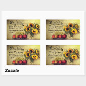 詩篇95:2感謝祭とともに彼の前に 長方形シール (シート)