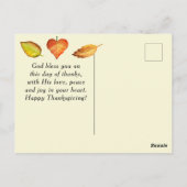 詩篇95:2 感謝の気持ちで彼の前に ポストカード (裏面)