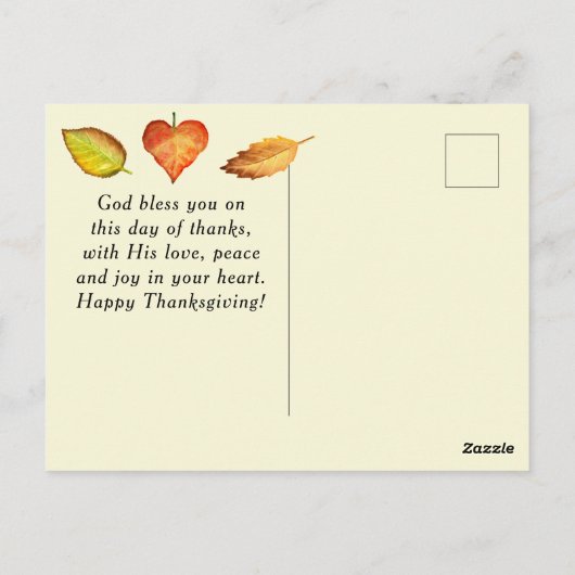 詩篇95:2 感謝の気持ちで彼の前に ポストカード (裏面)