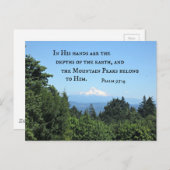 詩篇95:4彼の手には深さがある ポストカード (正面/裏面)