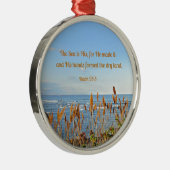 詩篇95:5海は彼の海であり、彼はそれを作った… メタルオーナメント (右)