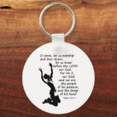 詩篇95:6-7来礼拝して礼をしよう キーホルダー (正面)