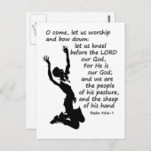 詩篇95:6-7来礼拝して礼をしよう ポストカード (正面/裏面)