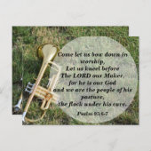 詩篇95:6-7 主に仕えよう ポストカード (正面/裏面)