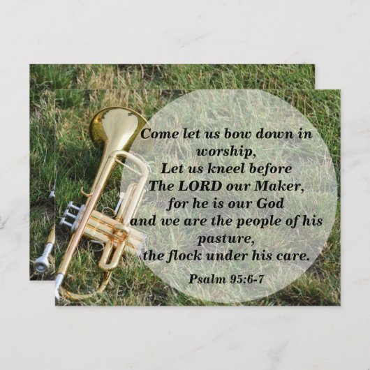 詩篇95:6-7 礼拝しよう ポストカード (正面/裏面)
