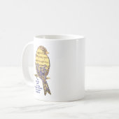 詩篇96:1詩篇の歌を歌う鳥の音楽アート コーヒーマグカップ (正面左)