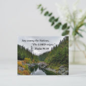 詩篇96:10諸民族の間に主が君臨すると言え ポストカード (スタンド正面)