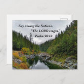 詩篇96:10諸民族の間に主が君臨すると言え ポストカード (正面/裏面)