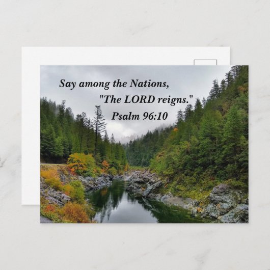 詩篇96:10諸民族の間に主が君臨すると言え ポストカード (正面/裏面)