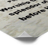 詩篇96:9主を賛美の中で礼拝する… ポスター (角)