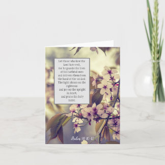 詩篇97時10-12分キリスト教折り畳みカード サンキューカード